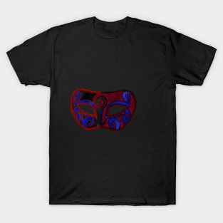 Red Black & Blue Masquerade Mask T-Shirt